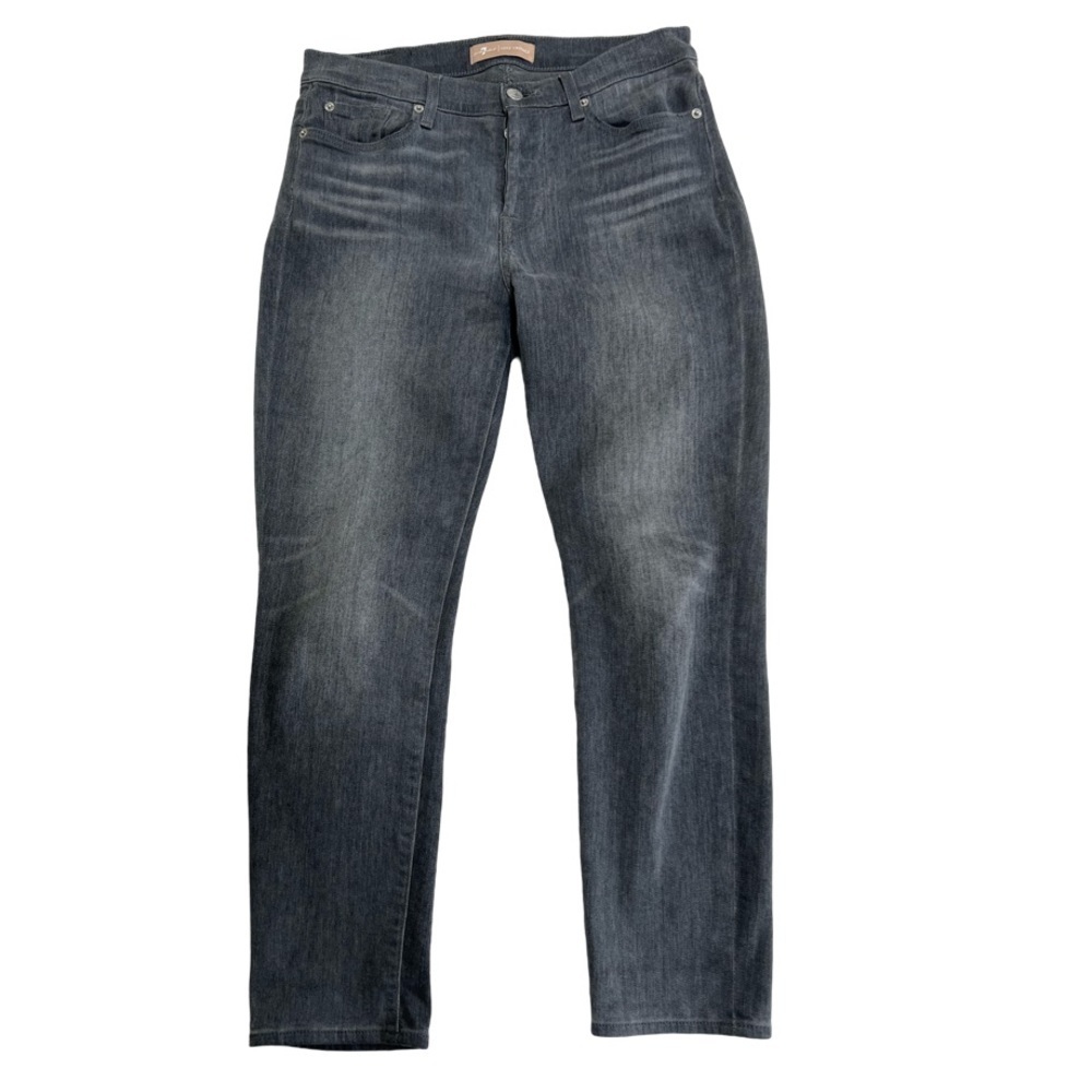 7 for All Mankind Josefina in dark gray wash denim jeans size 28